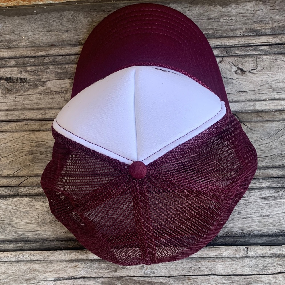 Vintage The Judds Concert Hat by OTTO Maroon and White Mesh Trucker Cap - Picture 5 of 13